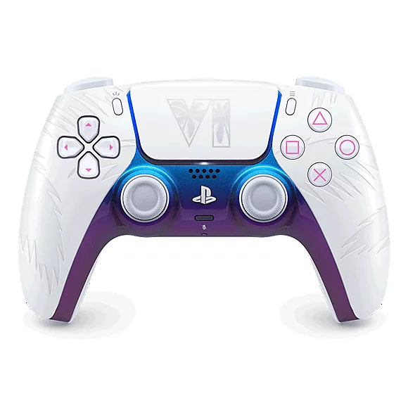 Sony DualSense mando inalámbrico — Grand Theft Auto VI blanca, edición limitada para PlayStation 5