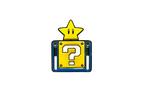 Super Mario Bros. Star Question Mark Block Sliding Enamel Pin GameStop Exclusive