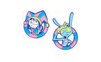 The Amazing Digital Circus Pomni and Jax Enamel Pin Set GameStop Exclusive