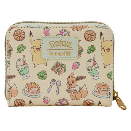 Loungefly Pokemon Cafe Pikachu and Eevee Food Zip Around Wallet Exclusivo de star-game
