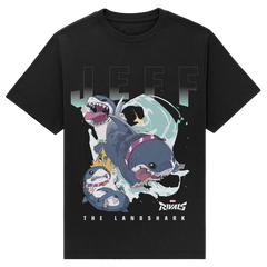 Marvel Rivals Jeff the Land Shark Short Sleeve Camiseta gráfica unisex Exclusivo de star-game
