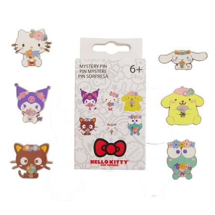 Loungefly Hello Kitty and Friends Floral Enamel Pin Blind Box Exclusivo de star-game (los modelos pueden variar)