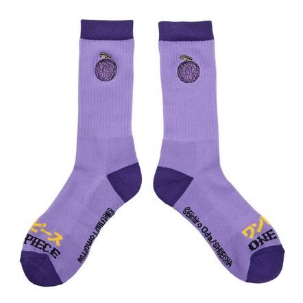 One Piece Gum-Gum Fruit Patch Crew Socks Exclusivo de star-game