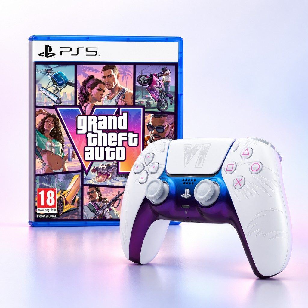 Sony DualSense Mando inalámbrico - Grand Theft Auto VI White Edición limitada para PlayStation 5